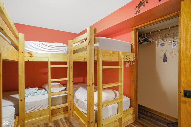 bedroom featuring hardwood / wood-style flooring