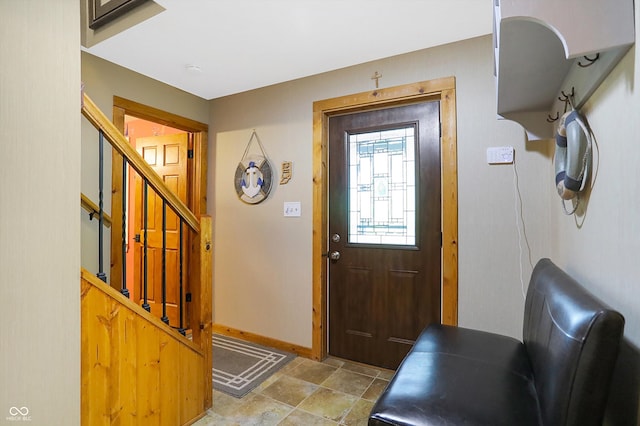 entryway featuring tile patterned flooring