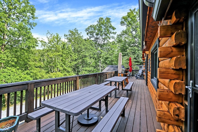 view of wooden terrace