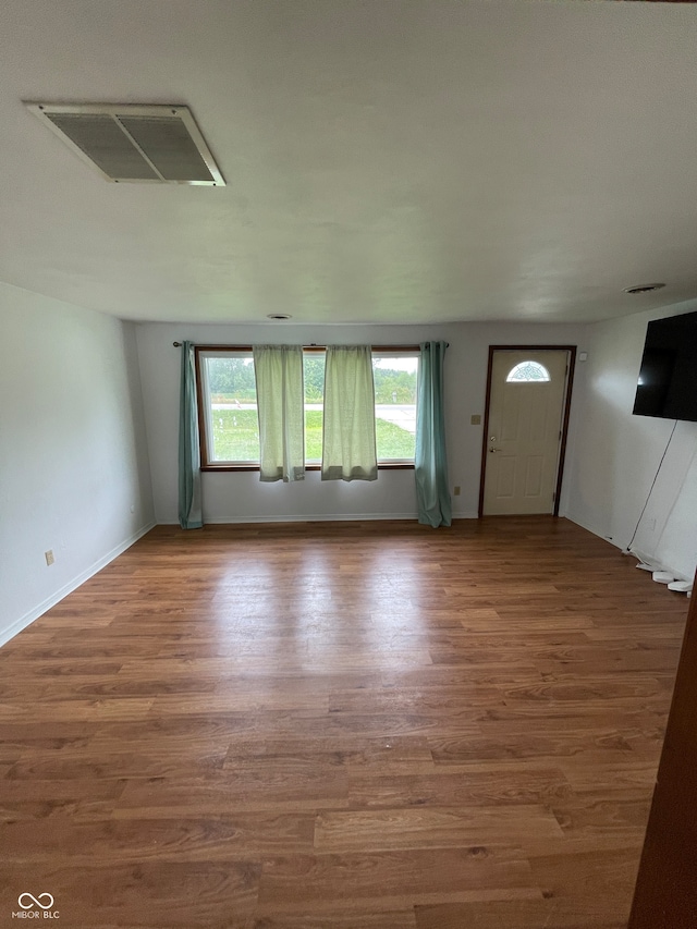 foyer entrance featuring hardwood / wood-style floors and a healthy amount of sunlight