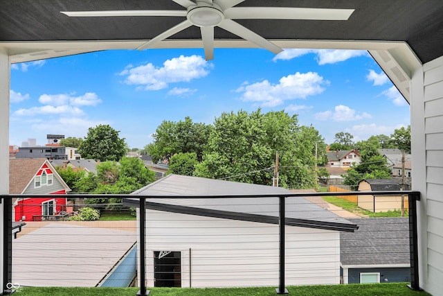 1218 Orange St, Indianapolis, IN 46203 - balcony with a ceiling fan