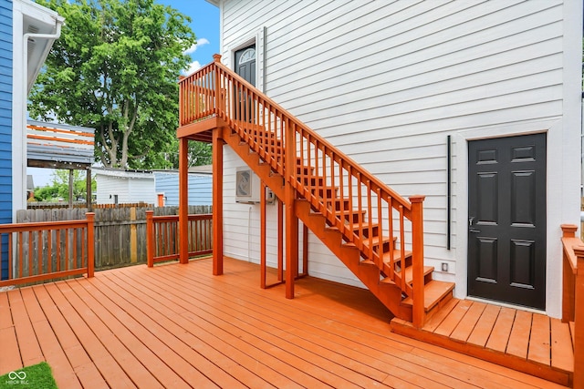1218 Orange St, Indianapolis, IN 46203 - wooden deck with stairs