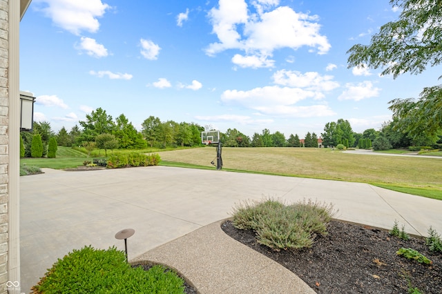 exterior space with a lawn