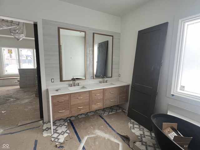 bathroom with vanity