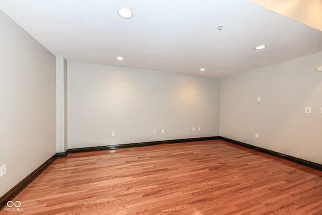 empty room featuring light hardwood / wood-style floors