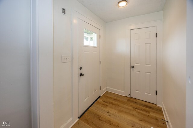 entryway featuring light wood-type flooring