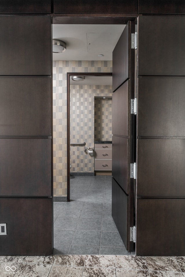 kitchen featuring tile patterned flooring