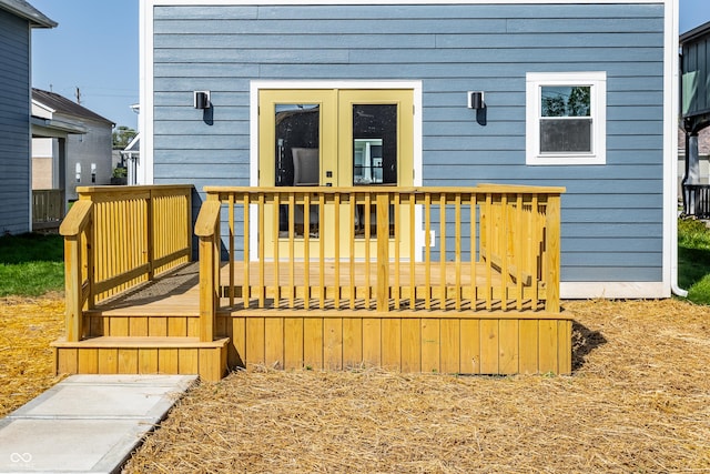 deck with french doors