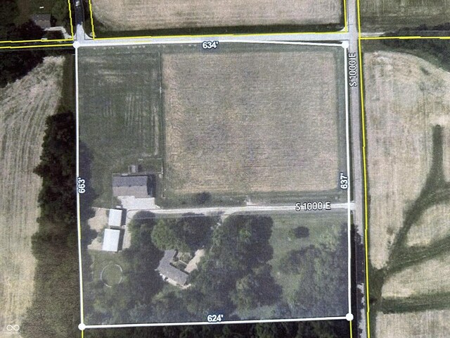 6070 S 1000 E, Brazil, IN 47834 - aerial view of property's location featuring property boundaries highlighted