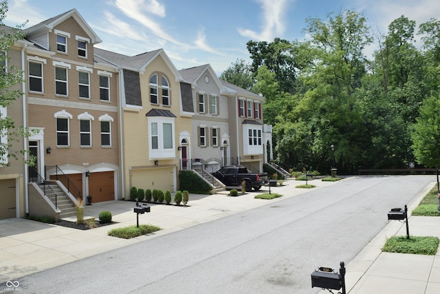 view of property with a garage