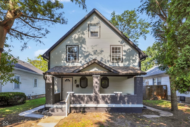 view of front of house featuring covered porch