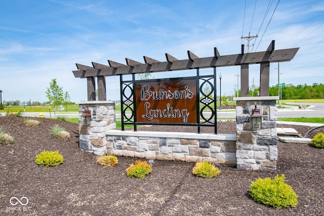 view of community sign