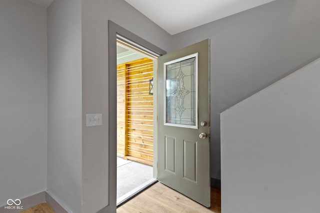 4513 Norwaldo Ave, Indianapolis, IN 46205 - entryway featuring light hardwood / wood-style floors