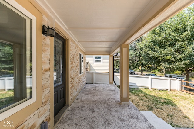 view of patio / terrace with a porch