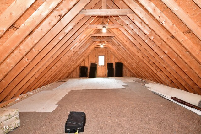 view of attic