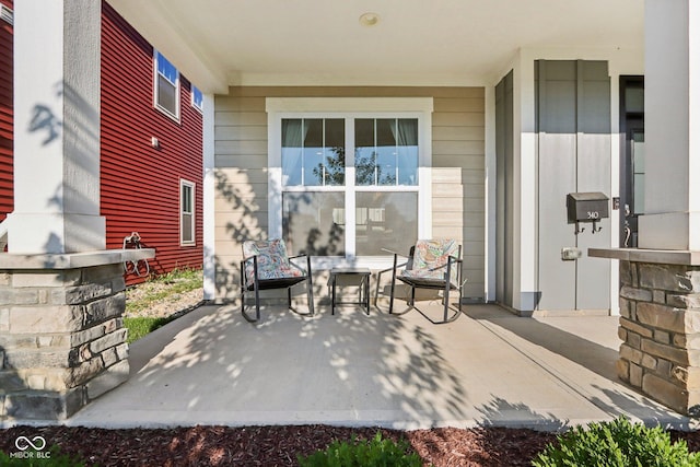 view of patio / terrace featuring covered porch