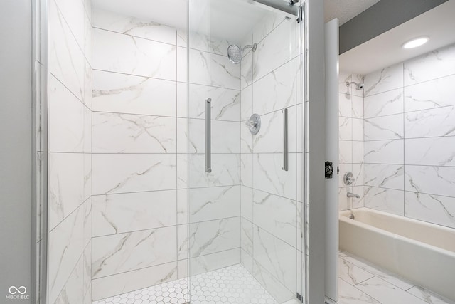 bathroom featuring marble finish floor