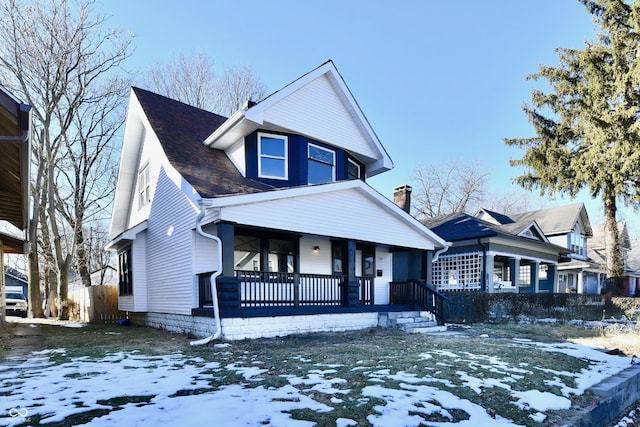 view of front of home featuring a porch