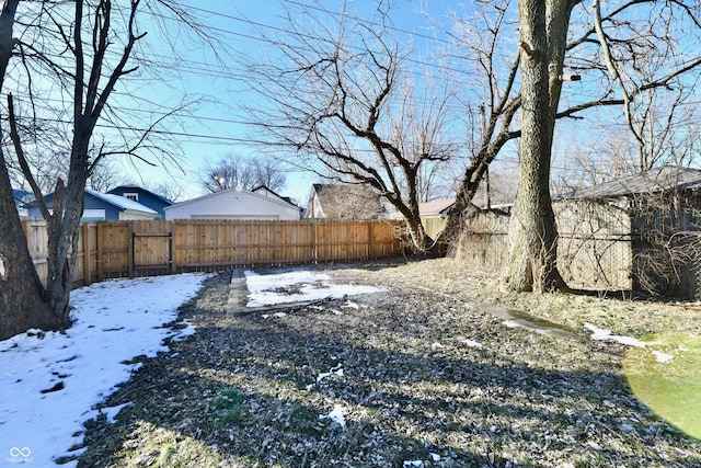 view of snowy yard