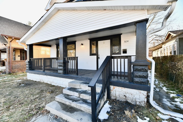 view of front of house with a porch