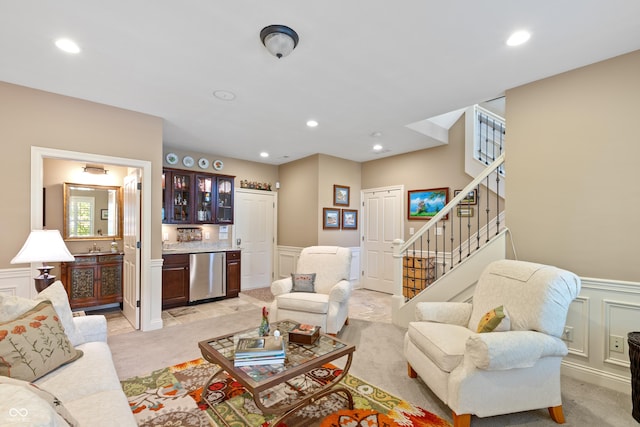 view of carpeted living room