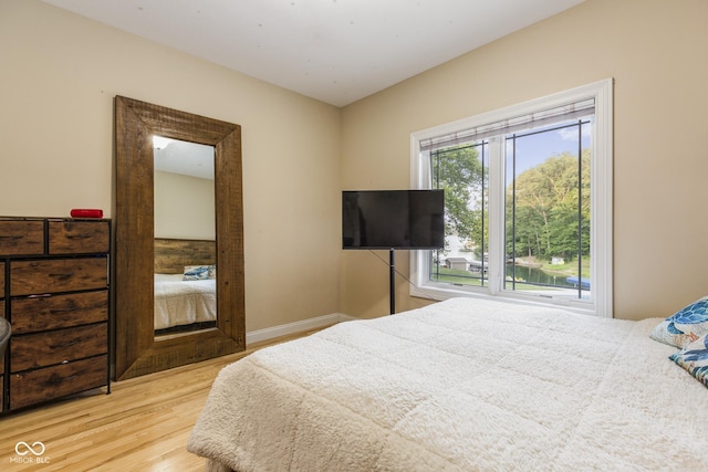 bedroom featuring wood-type flooring