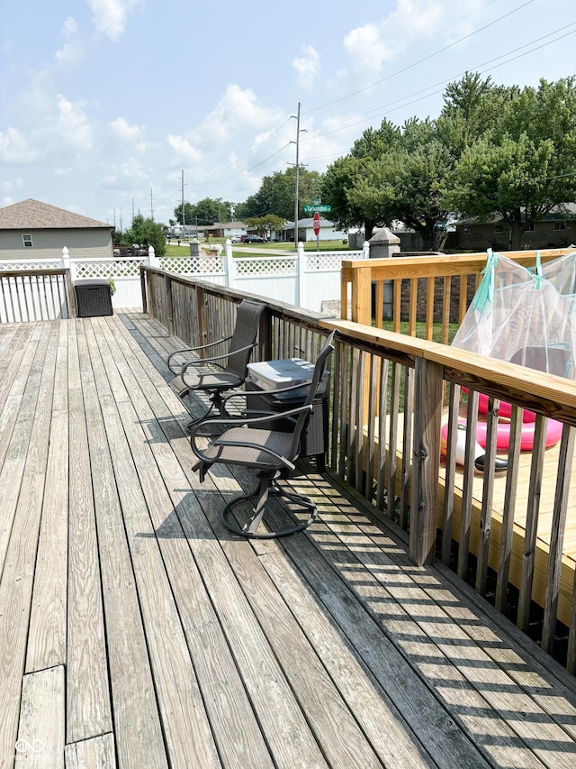 view of wooden terrace