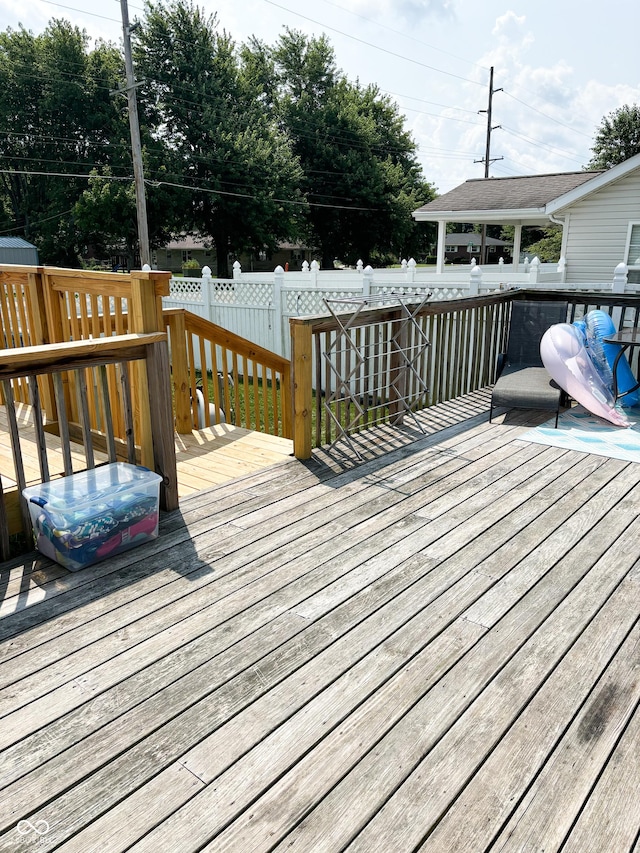 wooden deck with fence