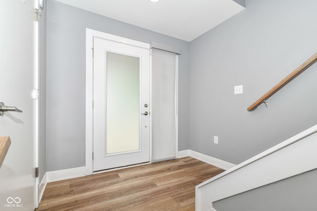 entryway featuring hardwood / wood-style floors