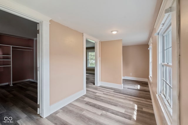 interior space with light wood-type flooring