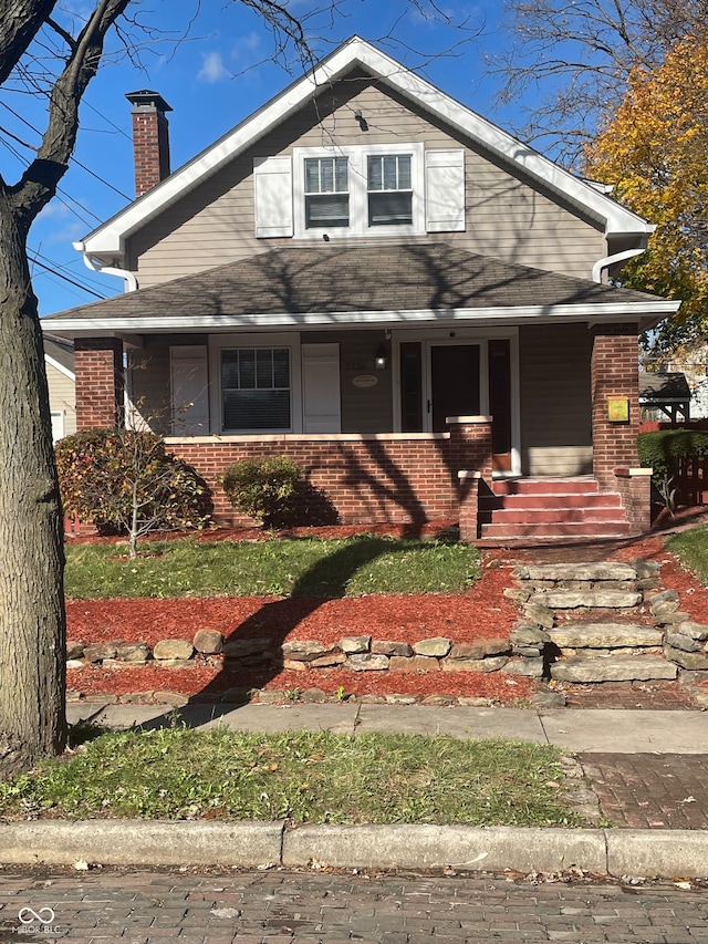 view of front of property with a porch