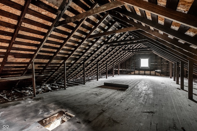 view of attic