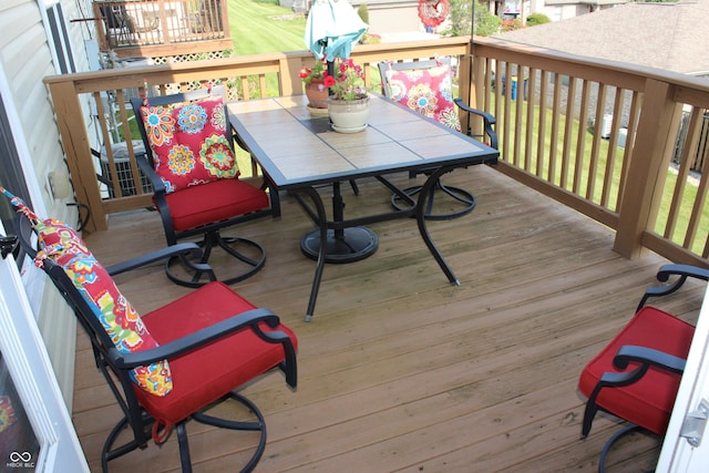 view of wooden terrace