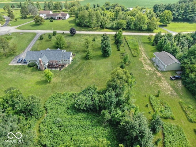 bird's eye view featuring a rural view