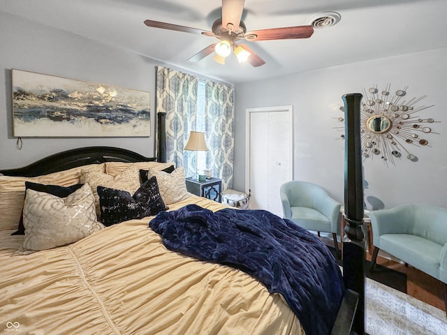5647 W Mooresville Rd, Indianapolis, IN 46221 - bedroom featuring ceiling fan