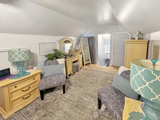5647 W Mooresville Rd, Indianapolis, IN 46221 - sitting room featuring lofted ceiling and light colored carpet