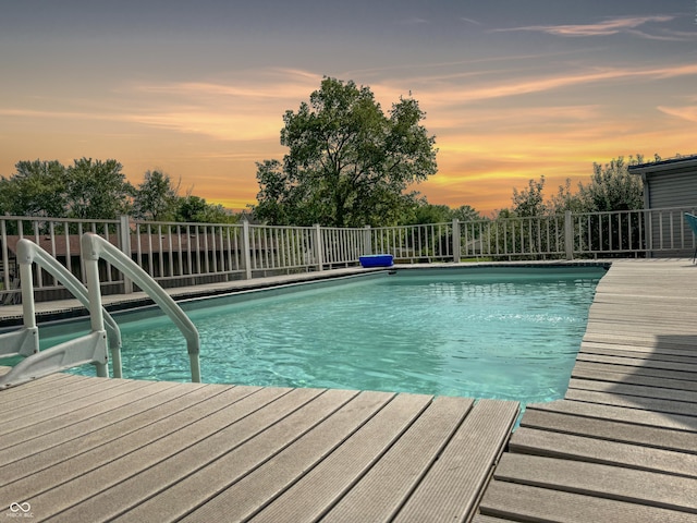 5647 W Mooresville Rd, Indianapolis, IN 46221 - view of pool at dusk