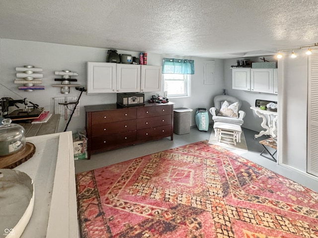5647 W Mooresville Rd, Indianapolis, IN 46221 - living area featuring a textured ceiling