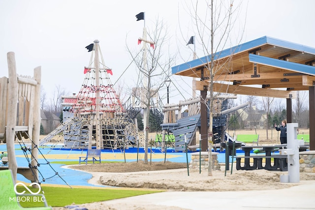 view of jungle gym