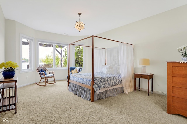 bedroom featuring carpet flooring