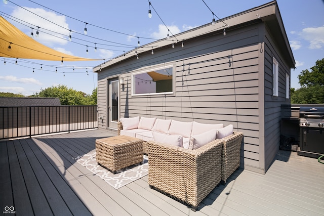 deck with outdoor lounge area