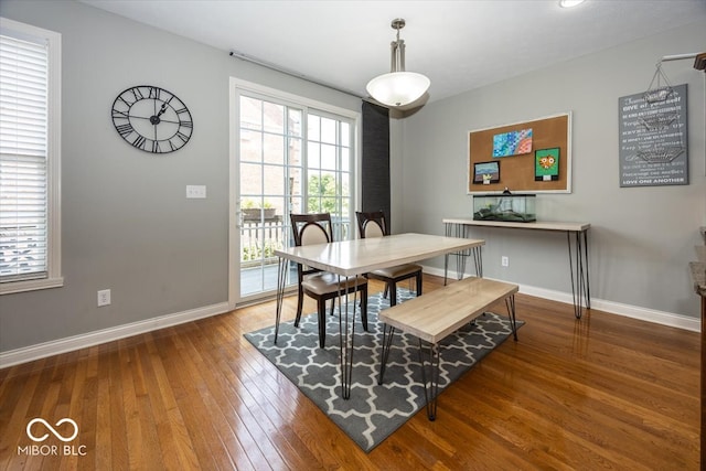 dining room featuring hardwood / wood-style flooring