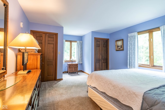 view of carpeted bedroom