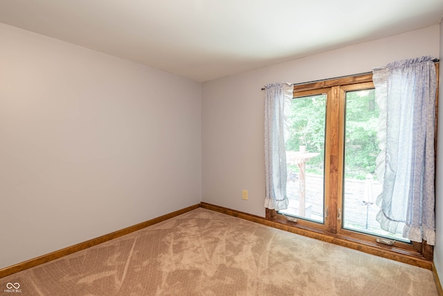 view of carpeted empty room