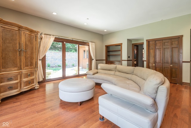 living room featuring hardwood / wood-style floors