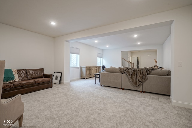 view of carpeted living room