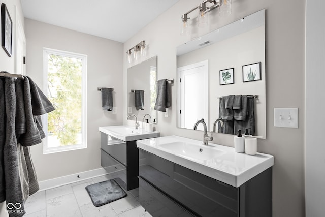 bathroom with vanity