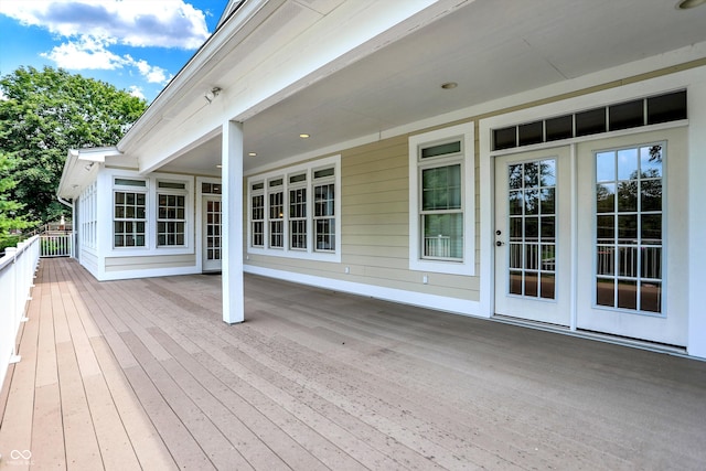 view of deck