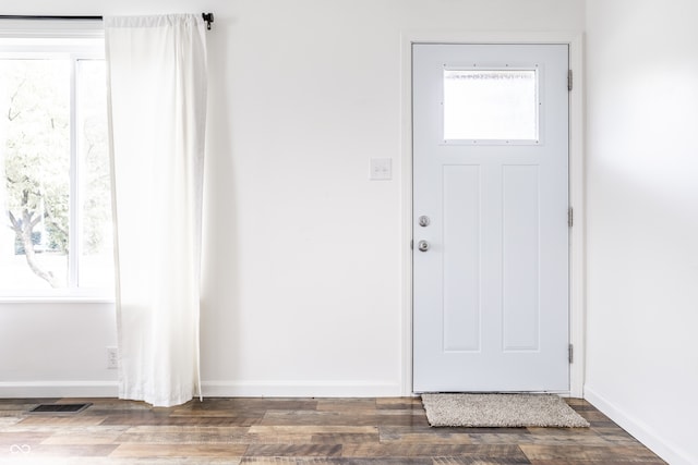 foyer featuring hardwood / wood-style floors