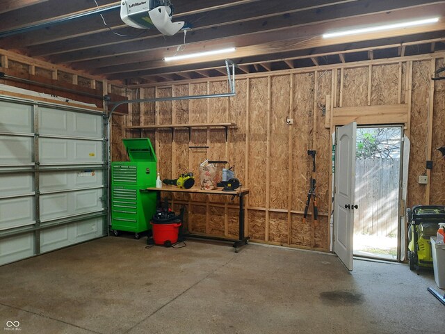 garage featuring a garage door opener